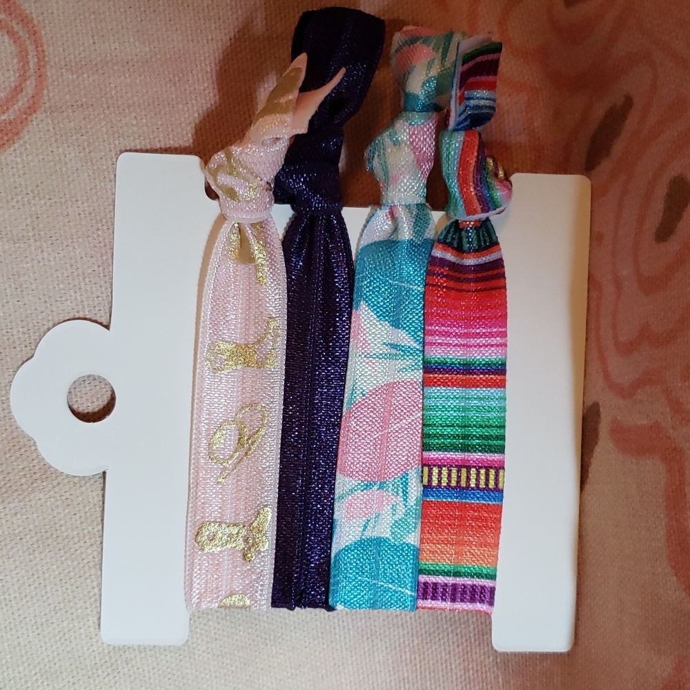Bucking Horse Hair Ties Serape Hair Ties Leaf Hair Ties Cowgirl Boots Vaquera - Picture 6 of 9